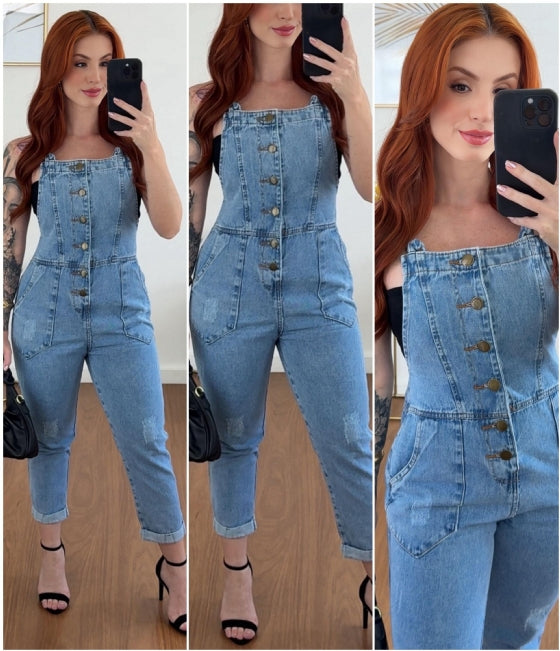 MACACÃO JEANS ÍSIS