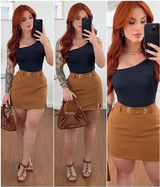 SHORT SAIA MAITÊ CARAMELO