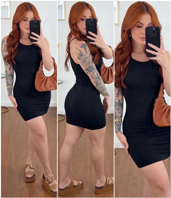 VESTIDO MANUELA PRETO