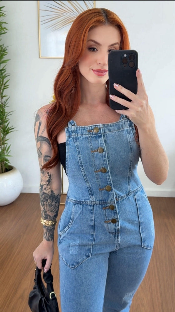 MACACÃO JEANS ÍSIS