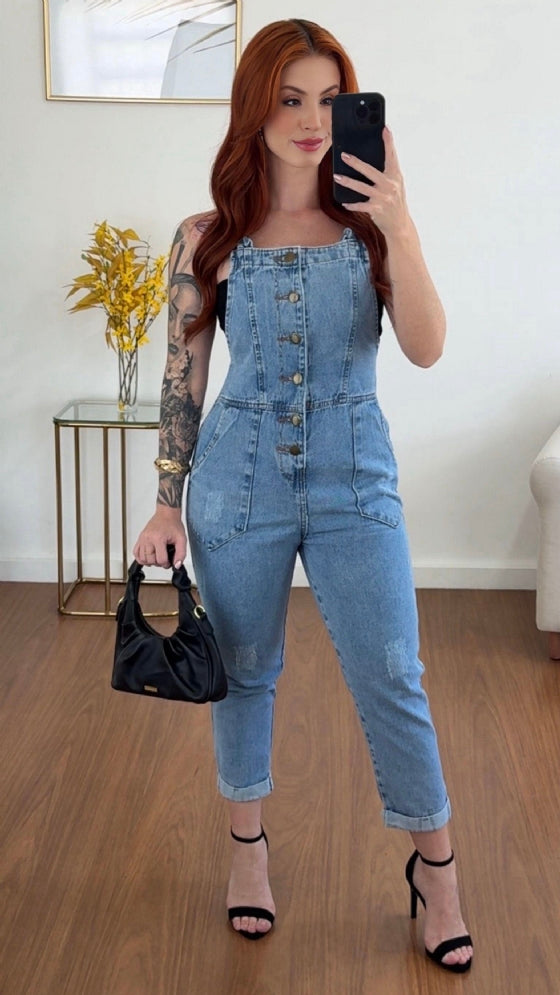 MACACÃO JEANS ÍSIS